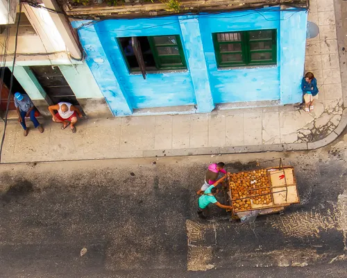 Pushcart on way to market